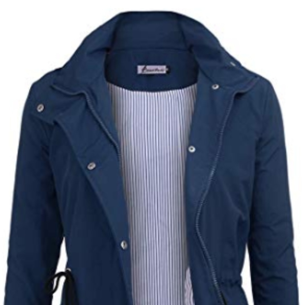 Rain Jacket Raincoat Waterproof Lightweight Hooded - Picture 1 of 7